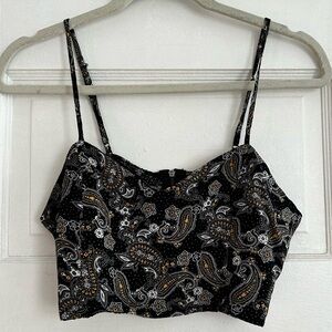 Paisley crop top tank